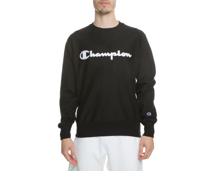 CHAMPION The Reverse Weave Chain Stitch Crewneck in Black GF70-Y07043 ...