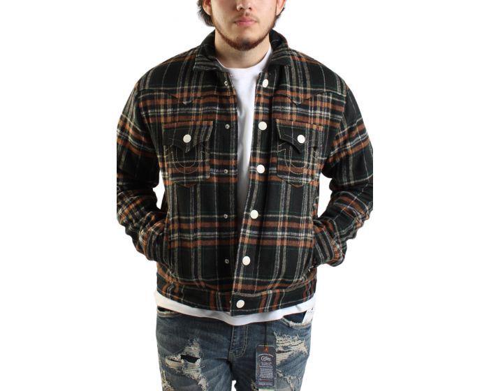 TRUE RELIGION Jimmy Plaid Quilted Flannel Jacket 108413-7027