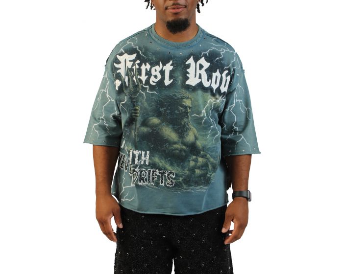 FIRST ROW Neptune Heavy T-Shirt FRM1053B-TEAL - Karmaloop