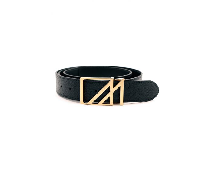 Billionaire Boys Club logo-buckle Leather Belt - Black