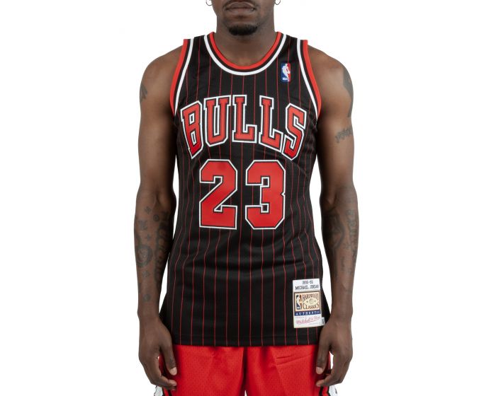 Mitchell & Ness Men's Authentic Chicago Bulls NBA 1995-96 Michael Jordan Jersey, White / XL