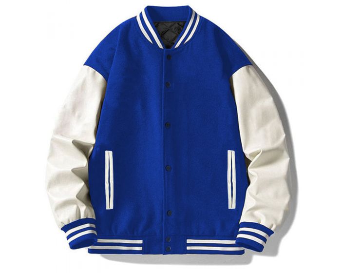 WEIV Melton Letterman Jacket BJ222-ROYAL - Karmaloop