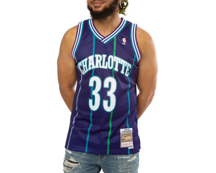 MITCHELL & NESS Charlotte Hornets 1994-95 Alternate Swingman Shorts  SMSHAC18011-CHOPURP94 - Karmaloop