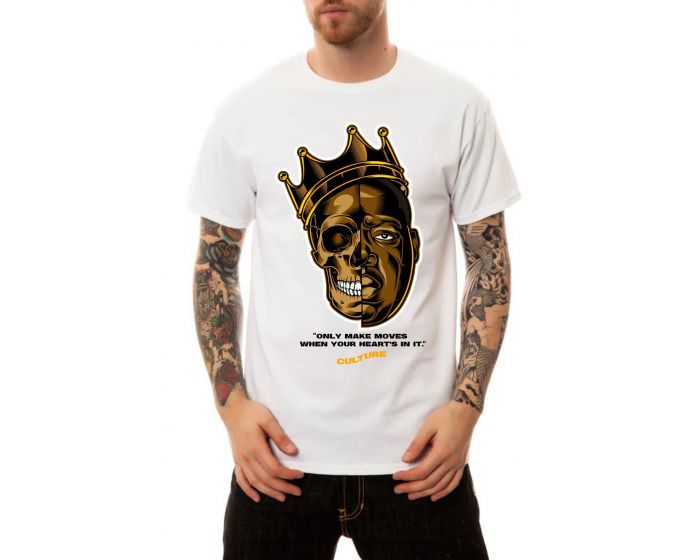 CULTURE The Biggie Crown T-Shirt in White CU-123_STWOD_BIGCR_YK_A1301 ...