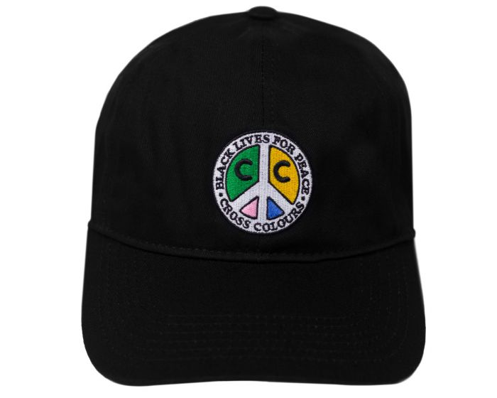 CROSS COLOURS Black Lives For Peace Dad Hat - Black C304BLP-BLK