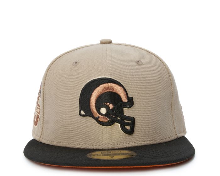 New Era 59FIFTY Uni Los Angeles Rams 75th Anniversary Patch Hat - Light Blue, Gold Light Blue/Gold / 7 3/4