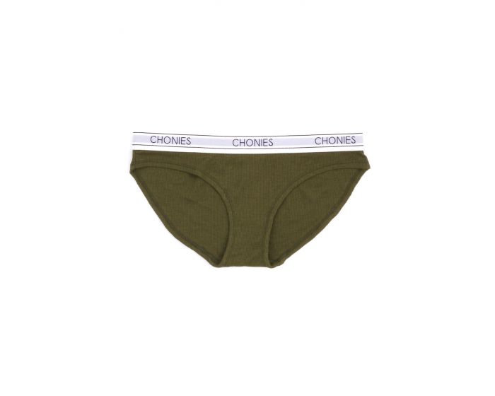 CHONIES BRAND The Olive Ribbed Brief in Olive CHO-DEL1-018-OLV