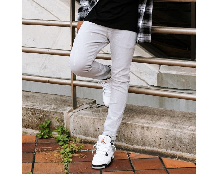 ●depound● Slim Tapered Denim Pants Ecru DP2413DN004MERS slim tapered denim pants - ecru - DEPOUND CO LTD