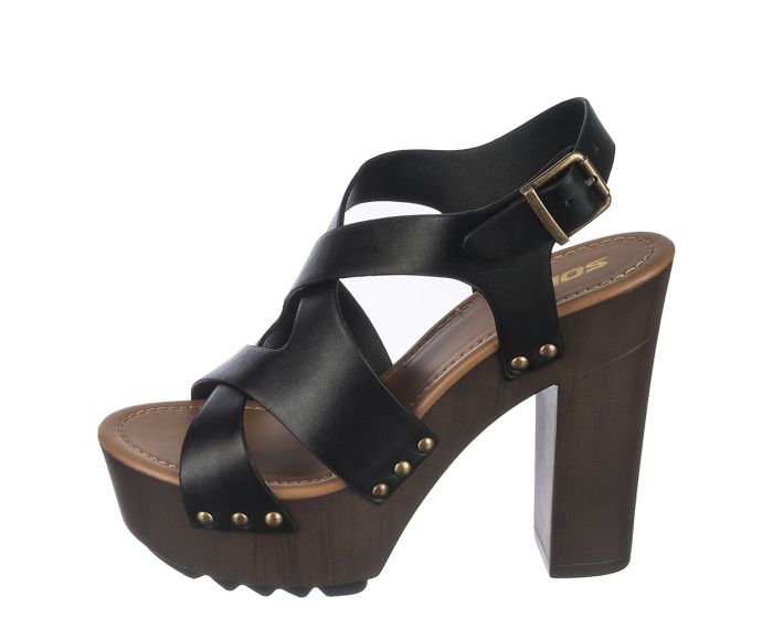 SOLE LA VIE Women's Kallie-H Platform Sandal FD KALLIE-H/BLACK - PLNDR