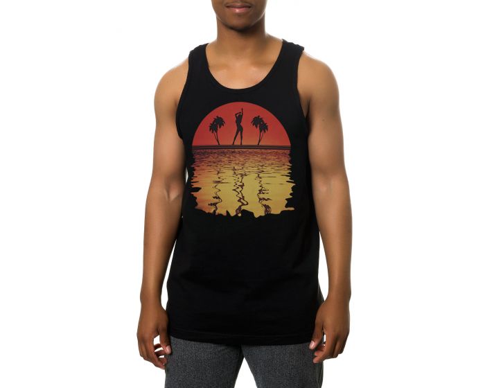 HOWIE DEW The Tropical Shadow Tank Top in Black SV-TROPSHADOW-TNK-BLK ...