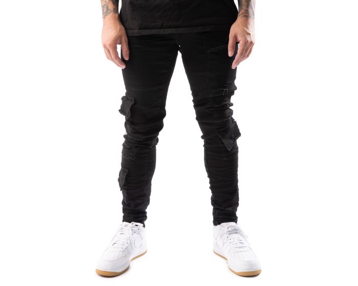 SI TU VEUX DENIM Brutini Cargo Jeans TV0013 - Karmaloop