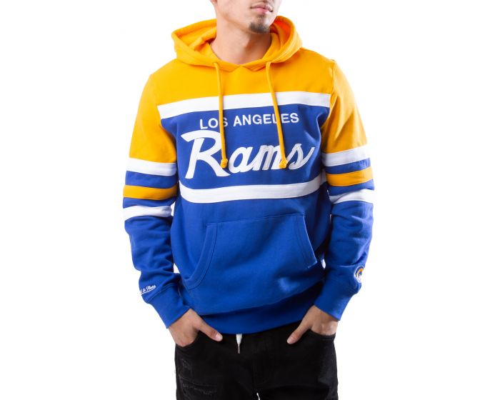 MITCHELL & NESS Los Angeles Rams Head Coach Striped Hoodie  FPHDSC19029-LARGDRY - Karmaloop