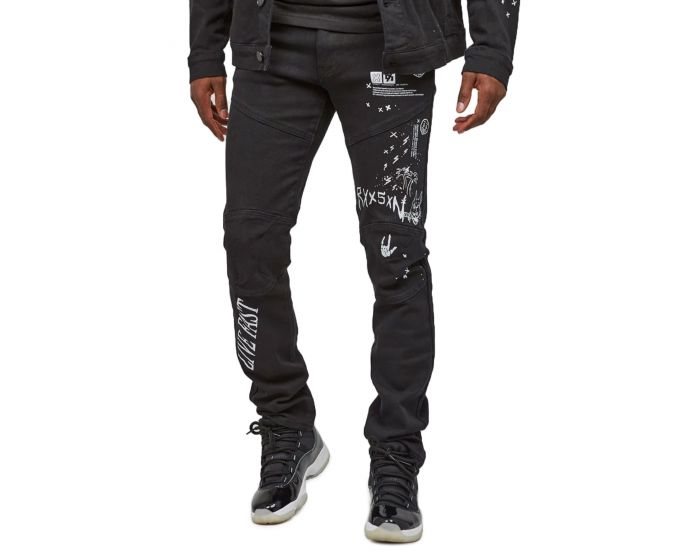 REASON Diane Graphic Scratch Jeans A1018 PLNDR