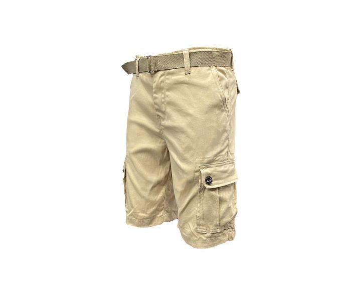 Weiv Mens Belted Cargo Shorts with Belt