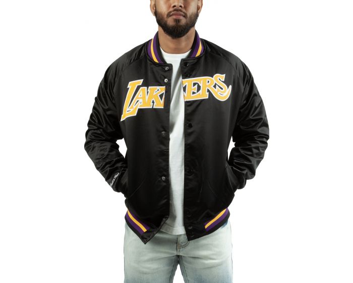 MITCHELL & NESS Los Angels Lakers Lightweight Satin Jacket  STJKMG18013-LALBLCK1 - Karmaloop