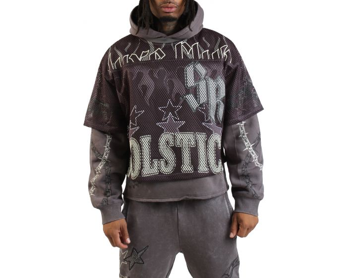 SMOKE RISE Luxe Club Layered Hoodie FO25674SK-TAL - Karmaloop
