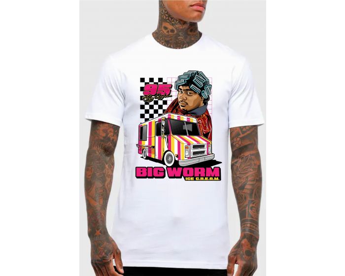 Culture Big Worm Racing T-shirt In White 435 Big Worm Racing Wht 