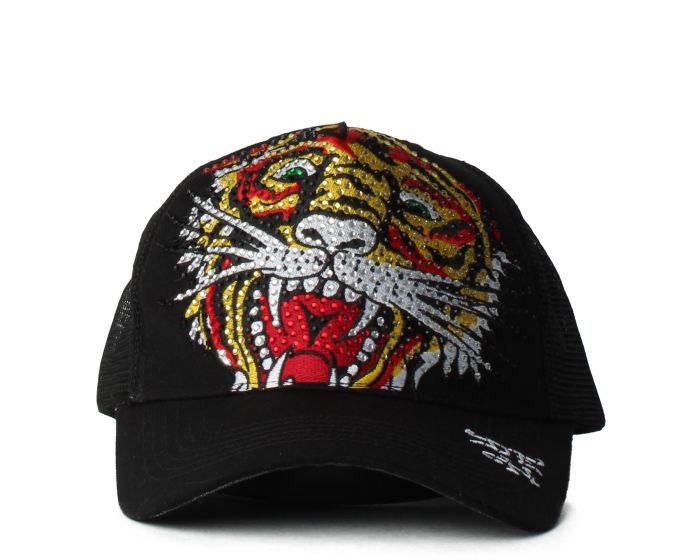 ED HARDY Rhinestone Tiger Trucker Hat EHH0001-1RS - Karmaloop