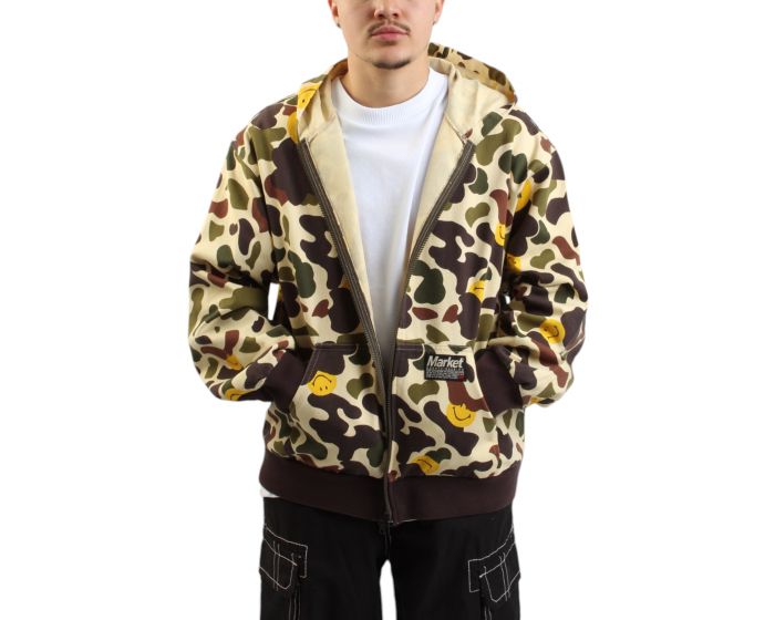 MARKET Smiley Camo Zip Jacket 397000632 - Karmaloop