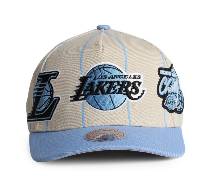 MITCHELL & NESS NBA Los Angeles Lakers Striped Pro Crown Snapback