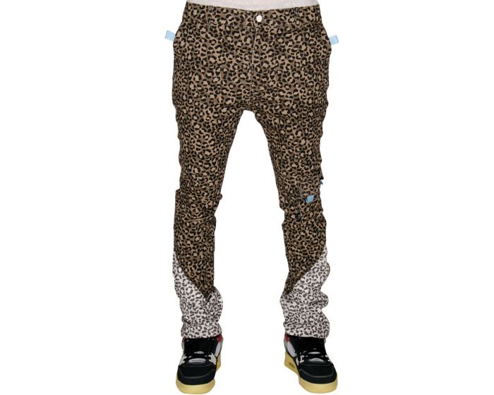 THE HIDEOUT CLOTHING Tropics Leopard Denim Jeans THC-TR-3B-BLACKSNOW ...