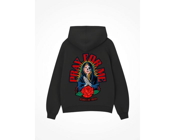 ASSHOLES LIVE FOREVER Pray for Me - Black Hoodie ALF-056FFD
