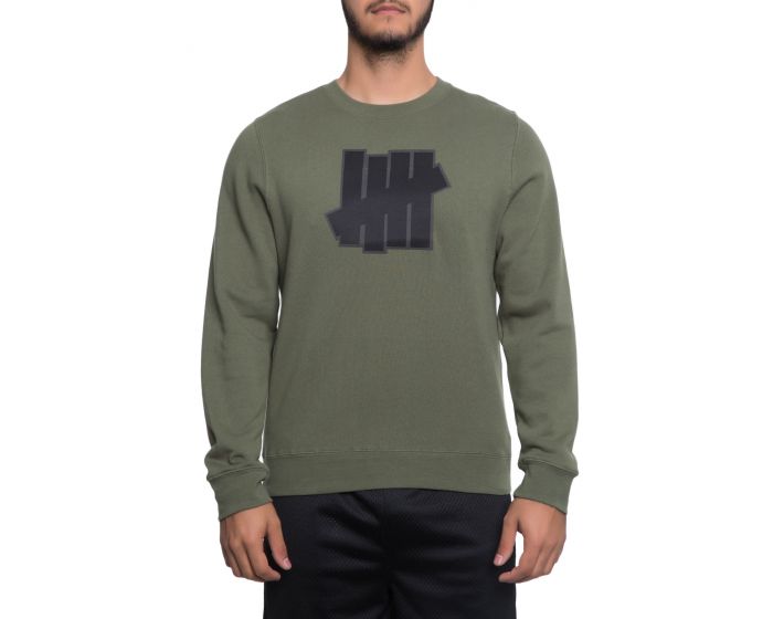 Undefeated The 5 Strike Crewneck Sweatshirt in Olive 518272-OLV - PLNDR