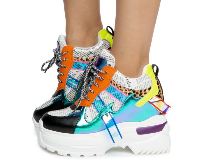 ANTHONY WANG OVAL-02 PLATFORM SNEAKERS OVAL-02-MUL - Karmaloop
