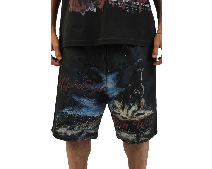 ALPHASTYLE Warsop Steed Shorts MASU-2033BLK - Karmaloop
