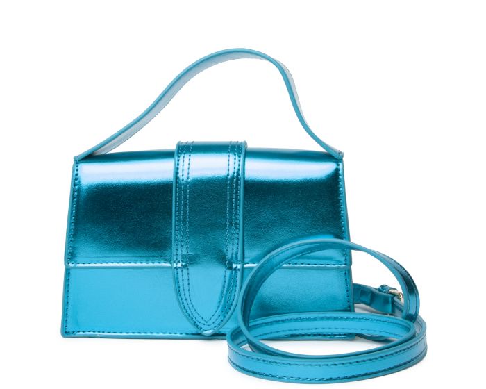 H&D ACCESSORIES, INC Metallic Flap Top Handle Crossbody Bag HPC5079TQ