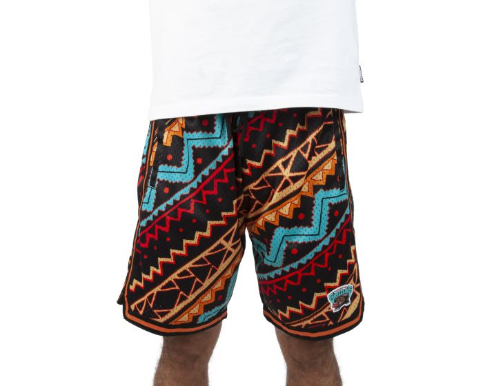 MITCHELL & NESS Grizzlies Game Day Tribal Pattern Shorts PSHR4837 ...