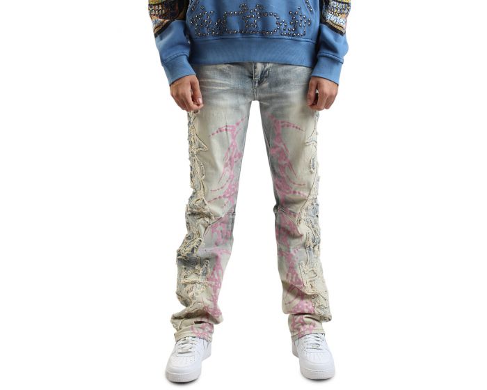 SMOKE RISE Dystopia Straight Denim Jeans JP25126SK-OMBRE - Karmaloop