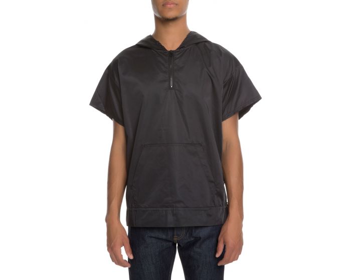 DETACHE LABS The Falco Short Sleeve Pullover Hoodie in Vanta Black  PS17FPVBL - Karmaloop