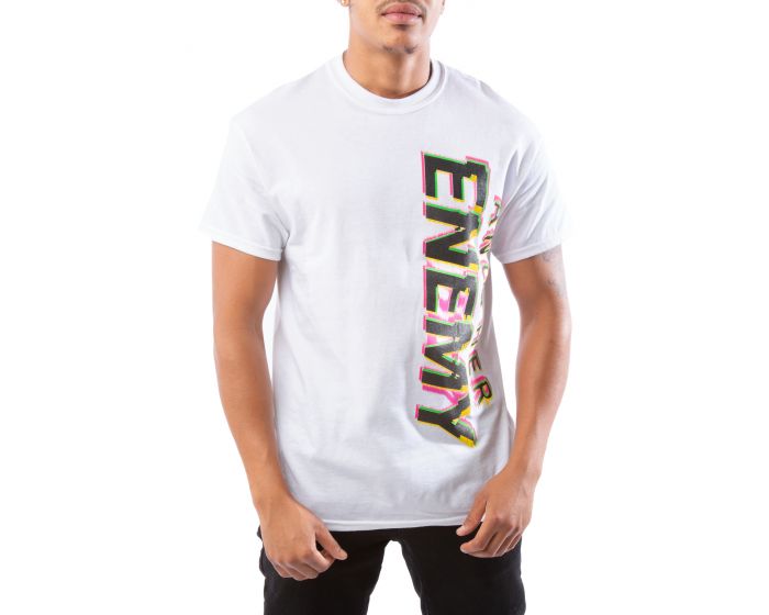 ANOTHER ENEMY Glitch Logo Tee AE-GL-WHT - PLNDR
