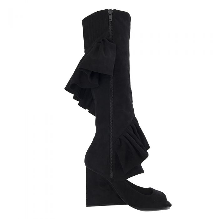 Jeffrey Campbell for Women: Hullabaloo Black Suede Wedge Boots