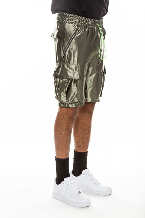 Satin cargo clearance shorts