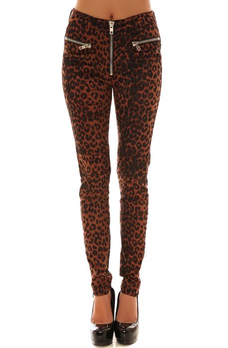 leopard velvet pants