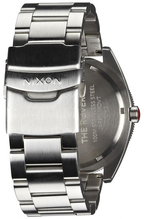 The Rover Sterling Silver II Watch in Black & Red
