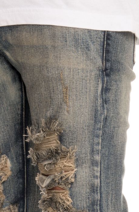 The Tattered Denim Jeans in Vintage Distress