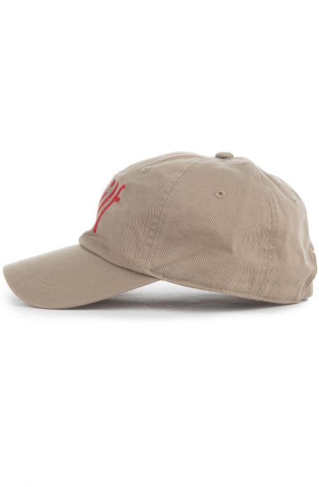 THE PLAGUE The Red DILF Dad Hat in Khaki DILF-001 - PLNDR