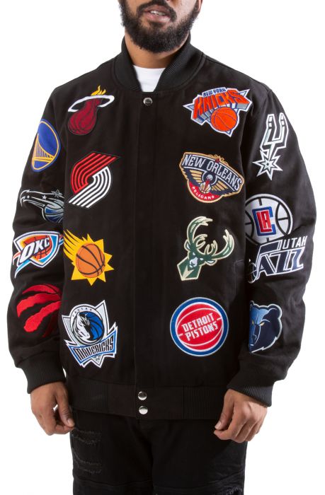 Nba jacket with deals all teams patches