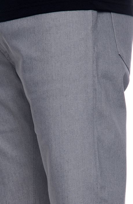 The 5 Pocket Raw Denim Short in Soft Grey