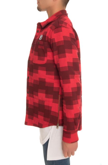 The Warmth LS Buttondown Shirt in Tango Red