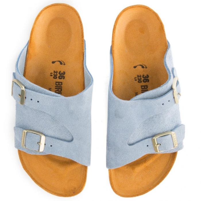 BIRKENSTOCK Birkenstock for Women Zurich Blue Suede Sandals 450433 Karmaloop