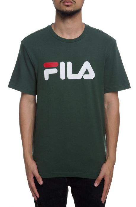 FILA The Logo Tee in Sycamore Green, White and Navy LM173218-350-GRN ...