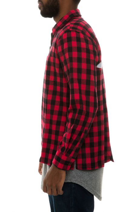The Zip Up Flannel in Red