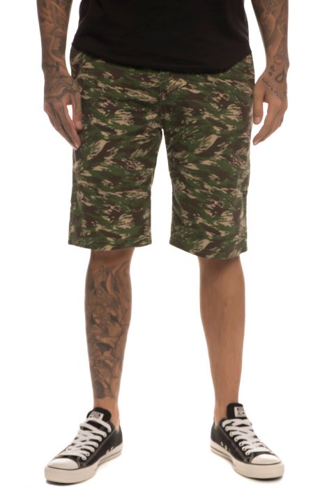 The First Class Shorts in Green Camo