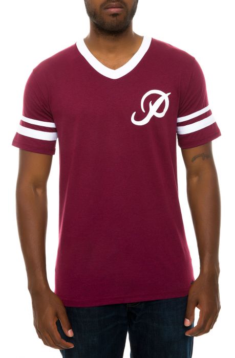 The Classic P Soccer Tee in Burgundy