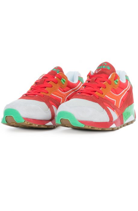 The N9000 NYL Sneaker in Poppy Red and Irish Green