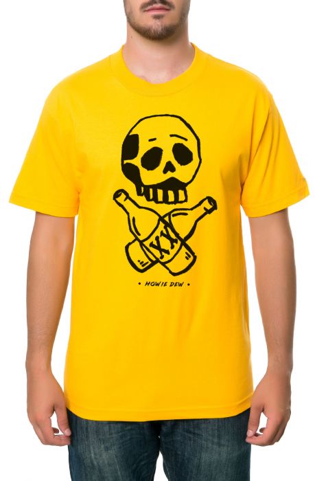 The Skull and Bones Tee in Gold